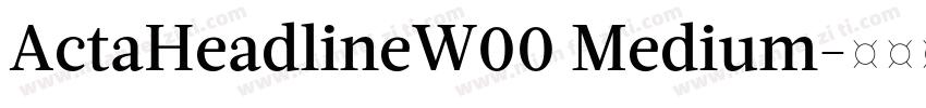 ActaHeadlineW00 Medium字体转换